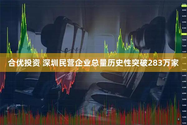 合优投资 深圳民营企业总量历史性突破283万家